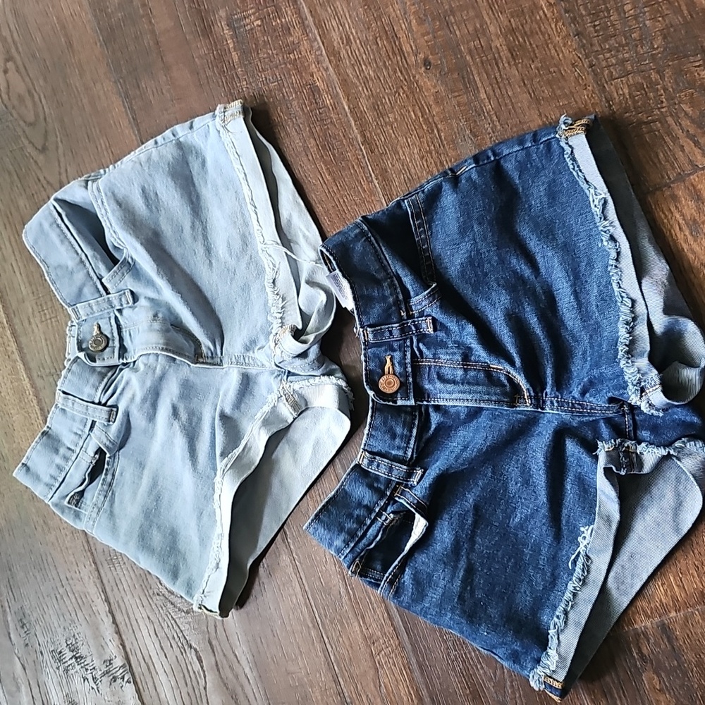 Denim Blue Girls Shorts